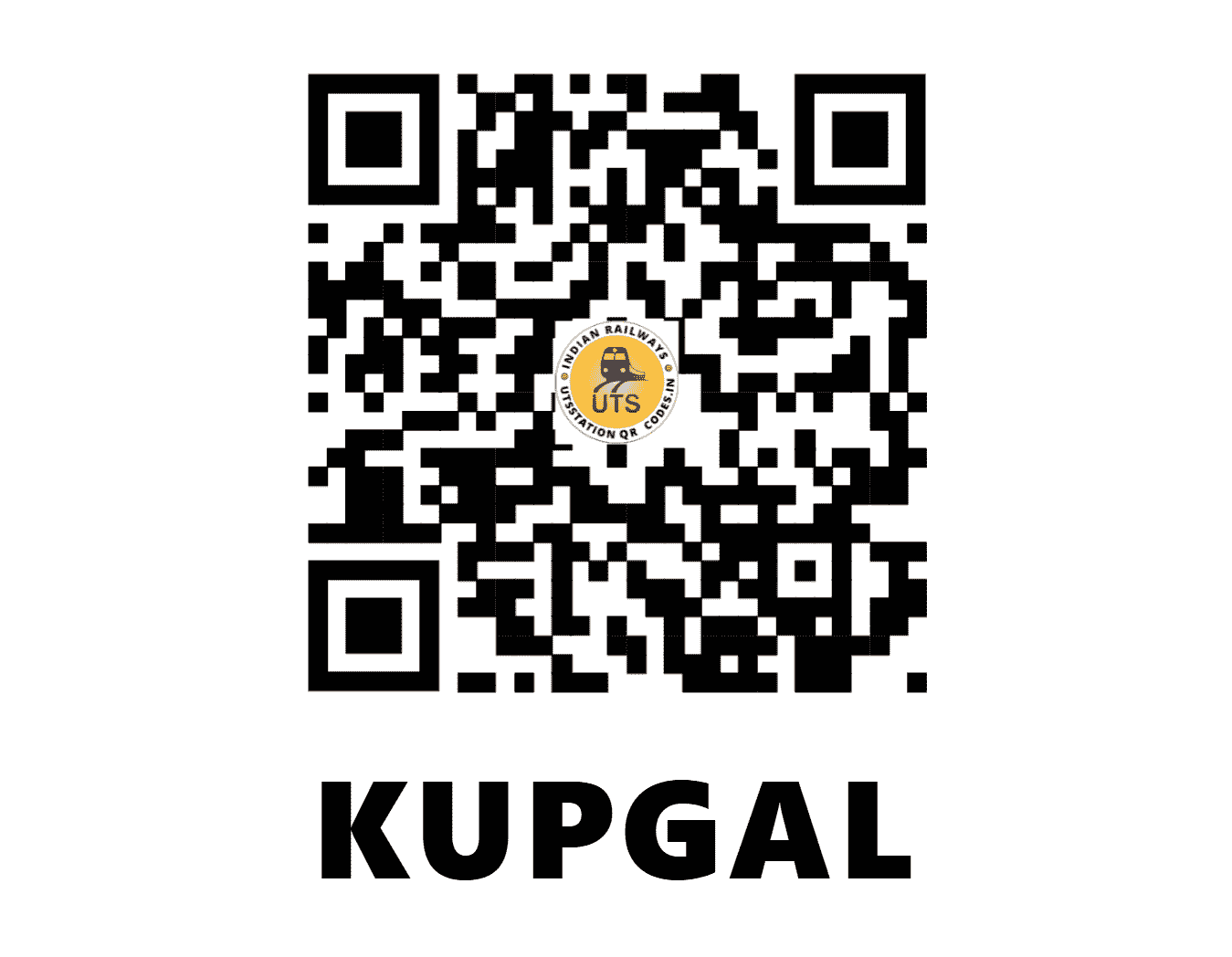 UTS QR Code for KUPGAL - KGL (SC - ANDHRA PRADESH)